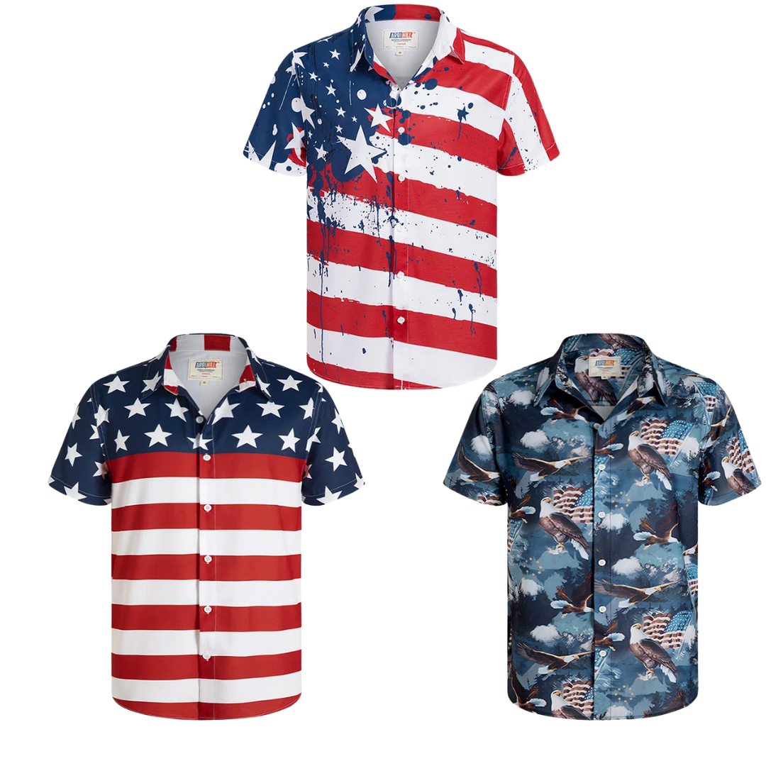 America Flag Graphic Shirts to 3XL